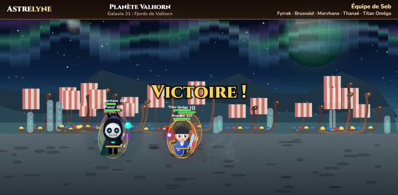 Seb : victoire ★★★ sur la planète Valhorn