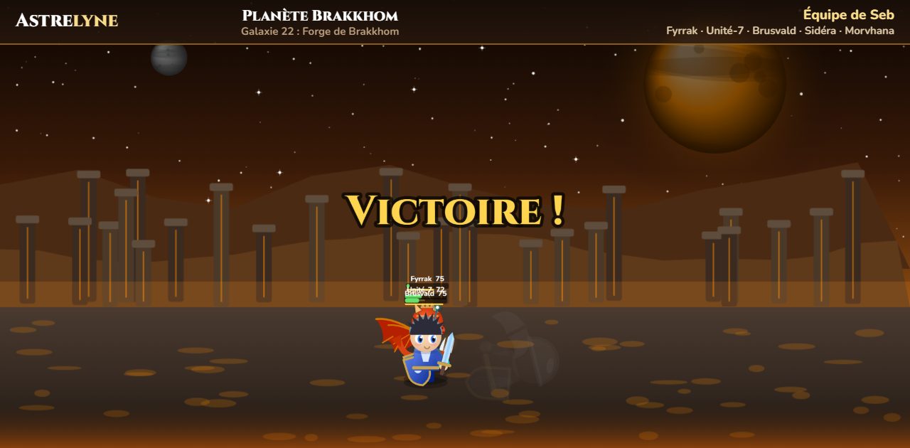 Seb : victoire ★ sur la planète Brakkhom