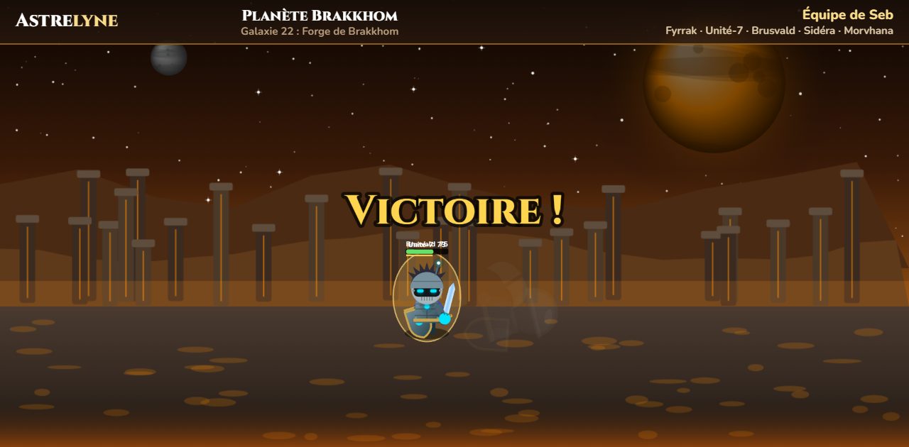 Seb : victoire ★ sur la planète Brakkhom