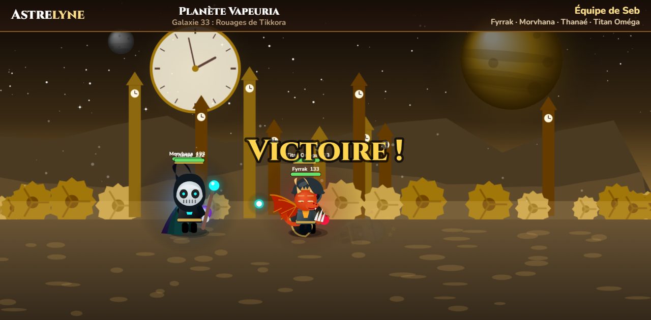Seb : victoire ★★★ sur la planète Vapeuria