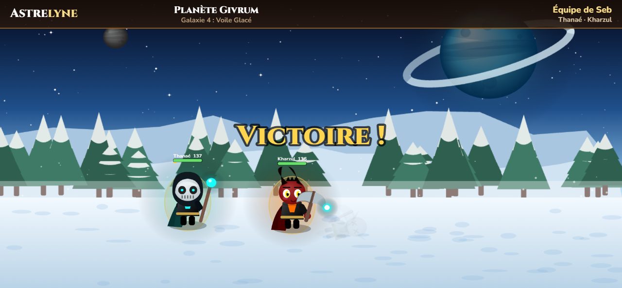 Seb : victoire ★★★ sur la planète Givrum