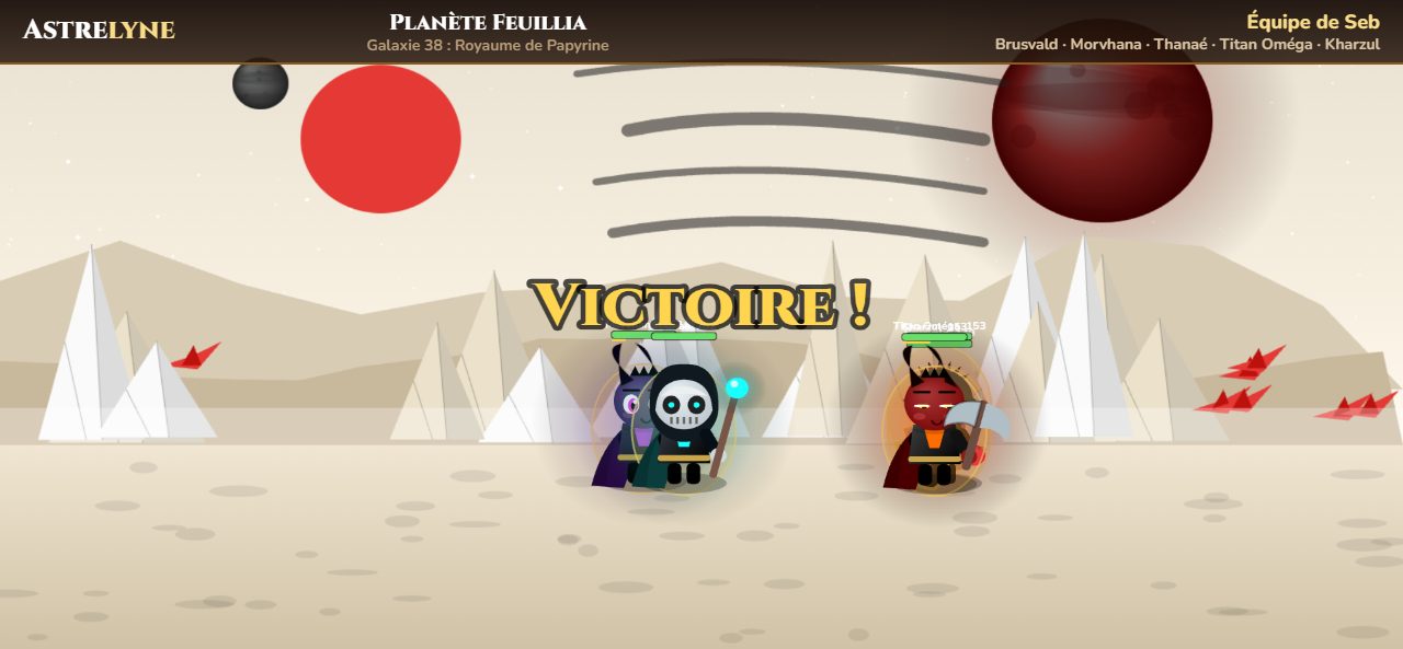 Seb : victoire ★★★ sur la planète Feuillia
