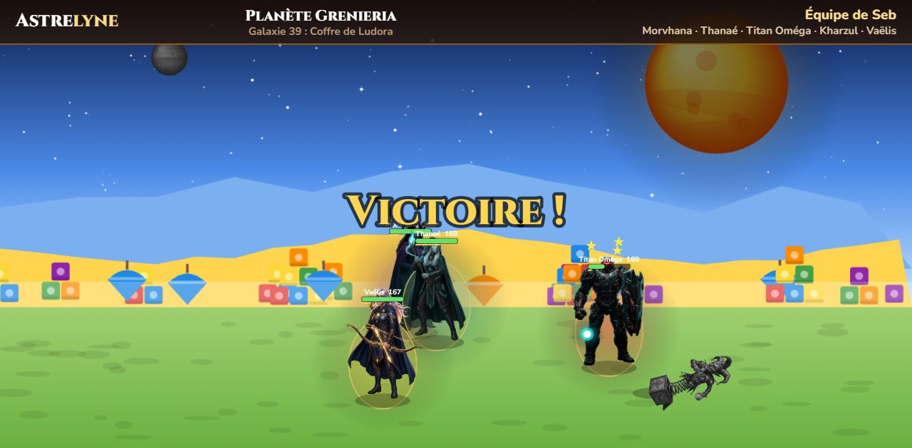 Seb : victoire ★★ sur la planète Grenieria