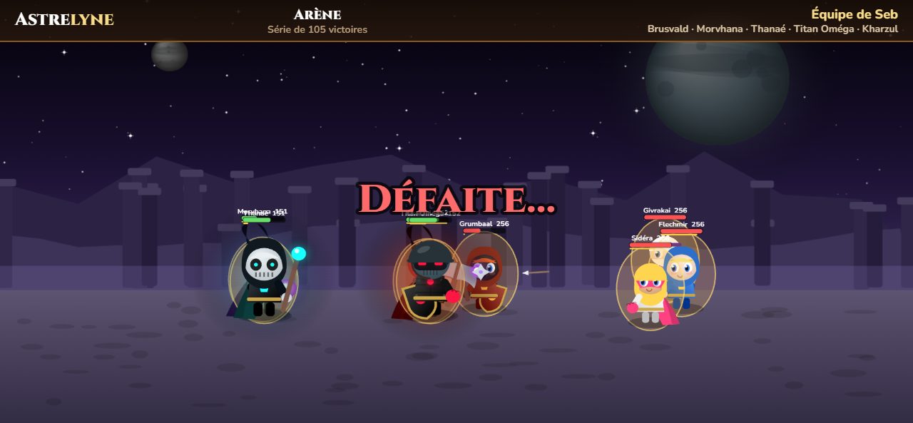 Seb : défaite dans l’arène