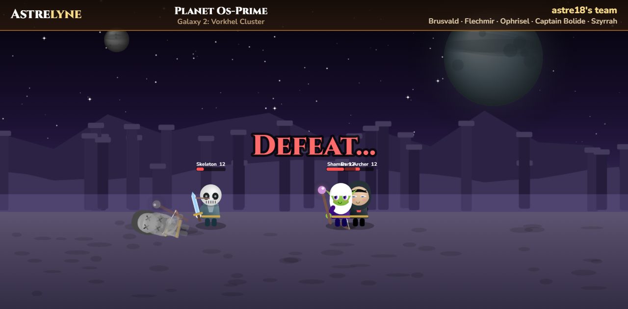 astre18: derrota en el planeta Os-Prime
