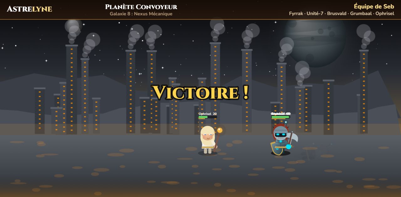 Seb : victoire ★★ sur la planète Convoyeur