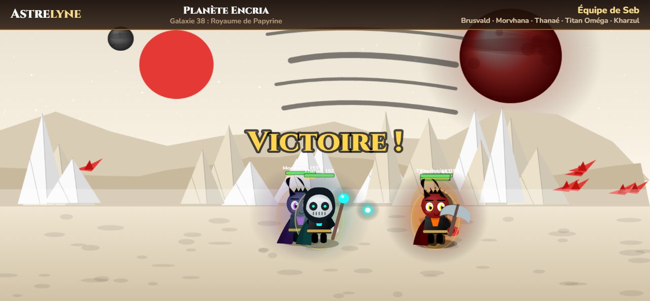Seb : victoire ★★★ sur la planète Encria
