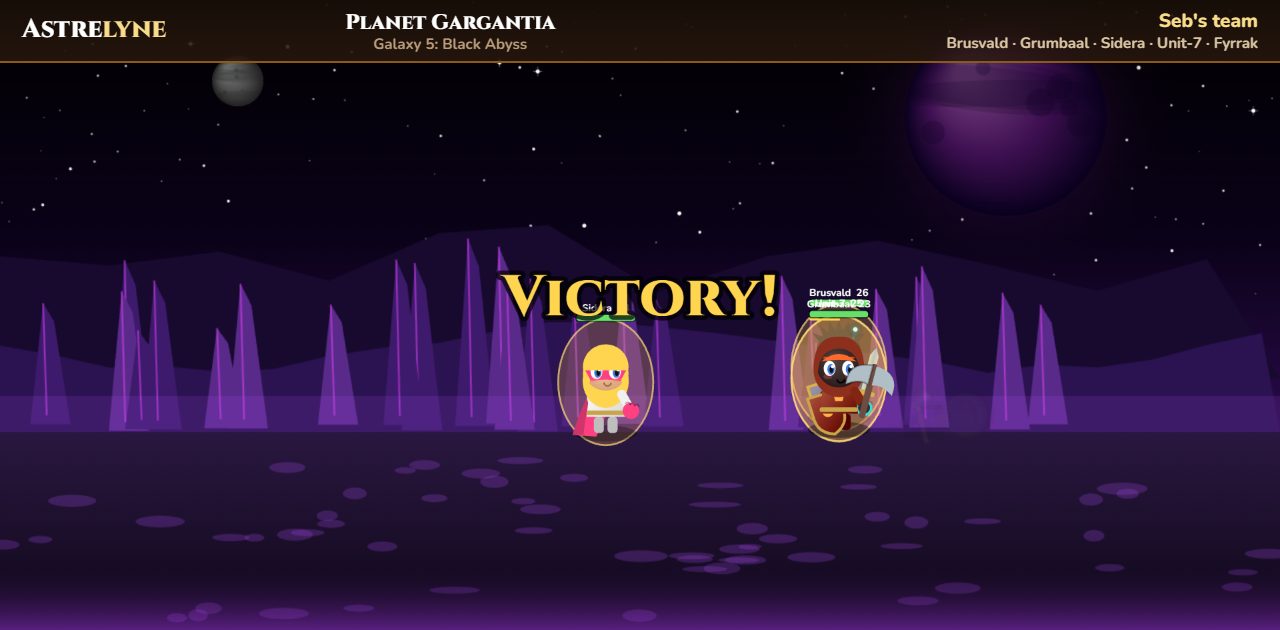Seb : victoire ★★ sur la planète Gargantia