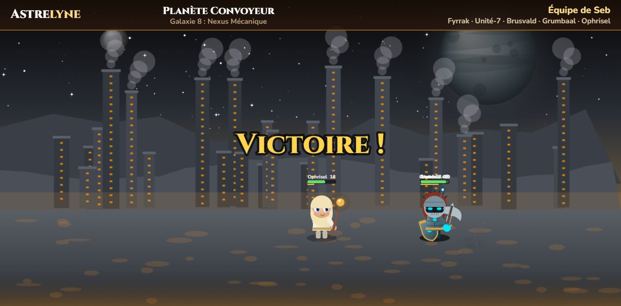 Seb : victoire ★★ sur la planète Convoyeur