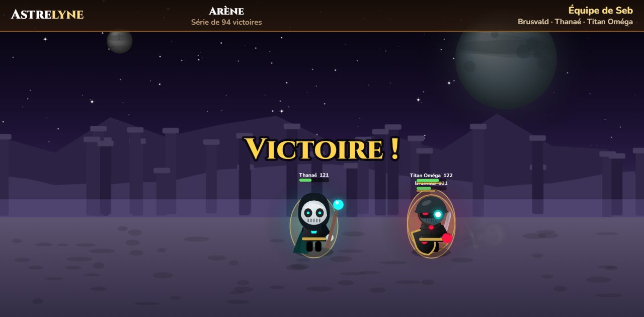 Seb: ★★★ victory in the arena