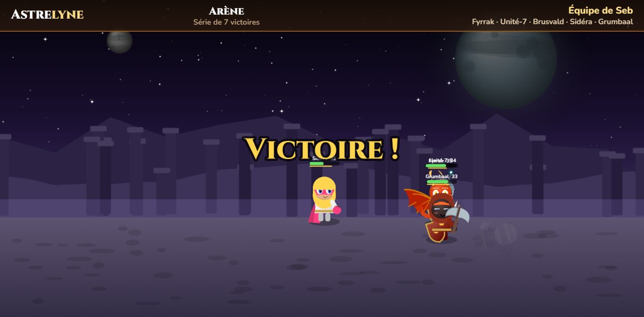 Seb: victoria ★★ en la arena