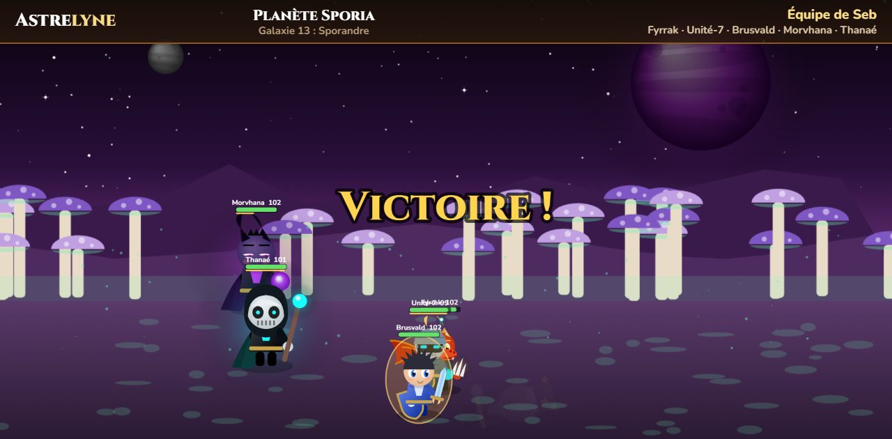 Seb : victoire ★★★ sur la planète Sporia