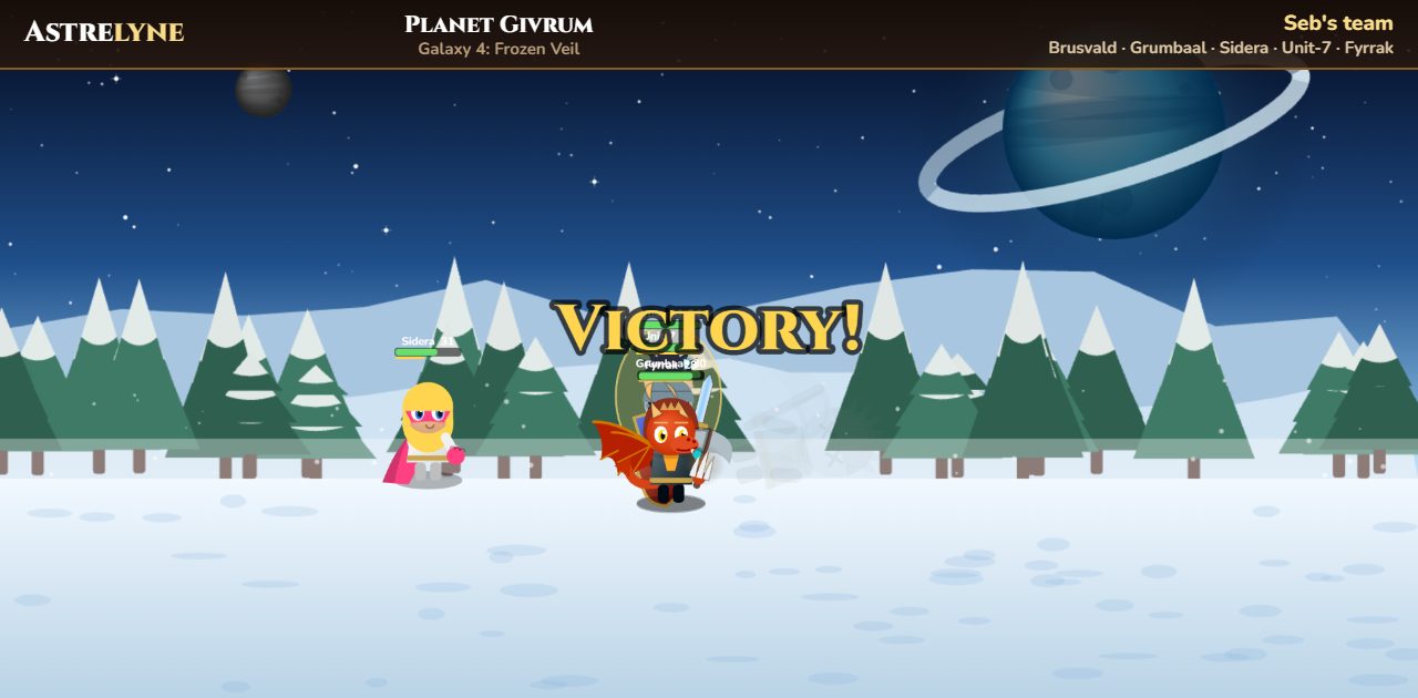 Seb : victoire ★★★ sur la planète Givrum