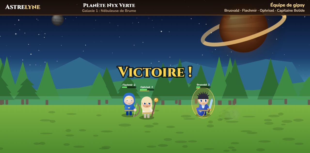 gipsy : victoire ★★ sur la planète Nyx Verte