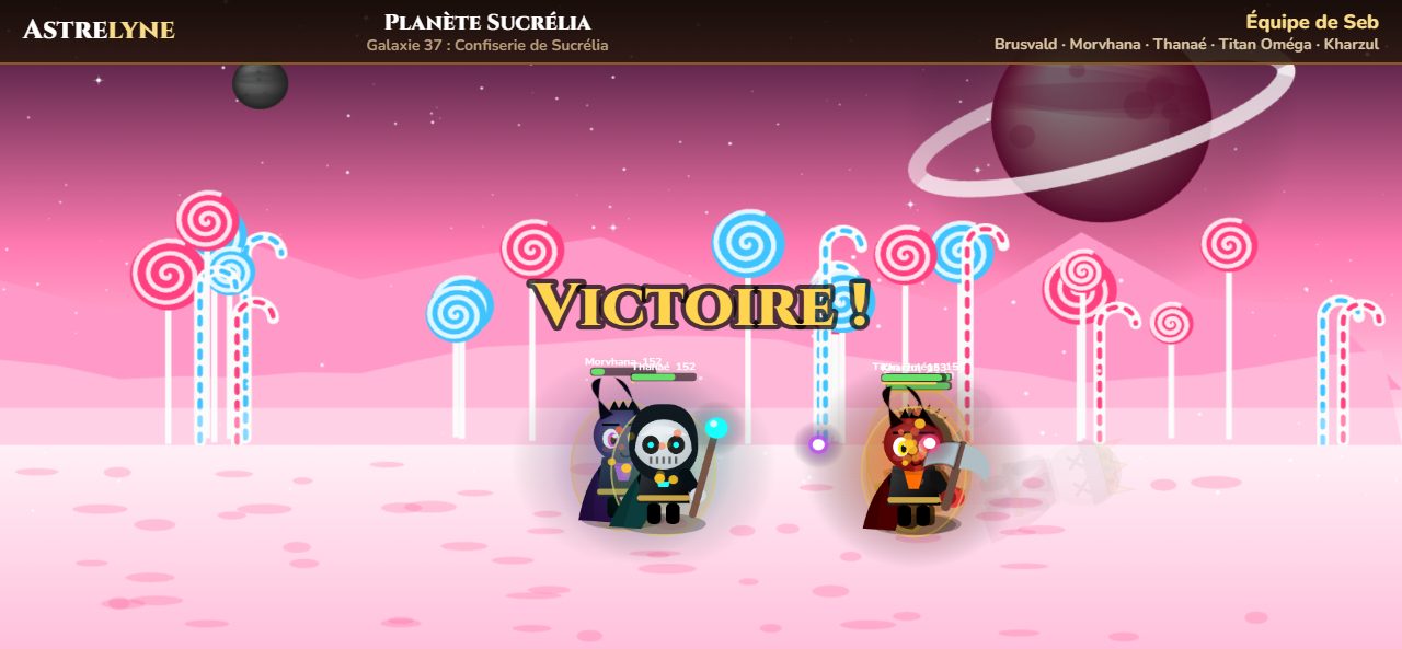 Seb : victoire ★★★ sur la planète Sucrélia