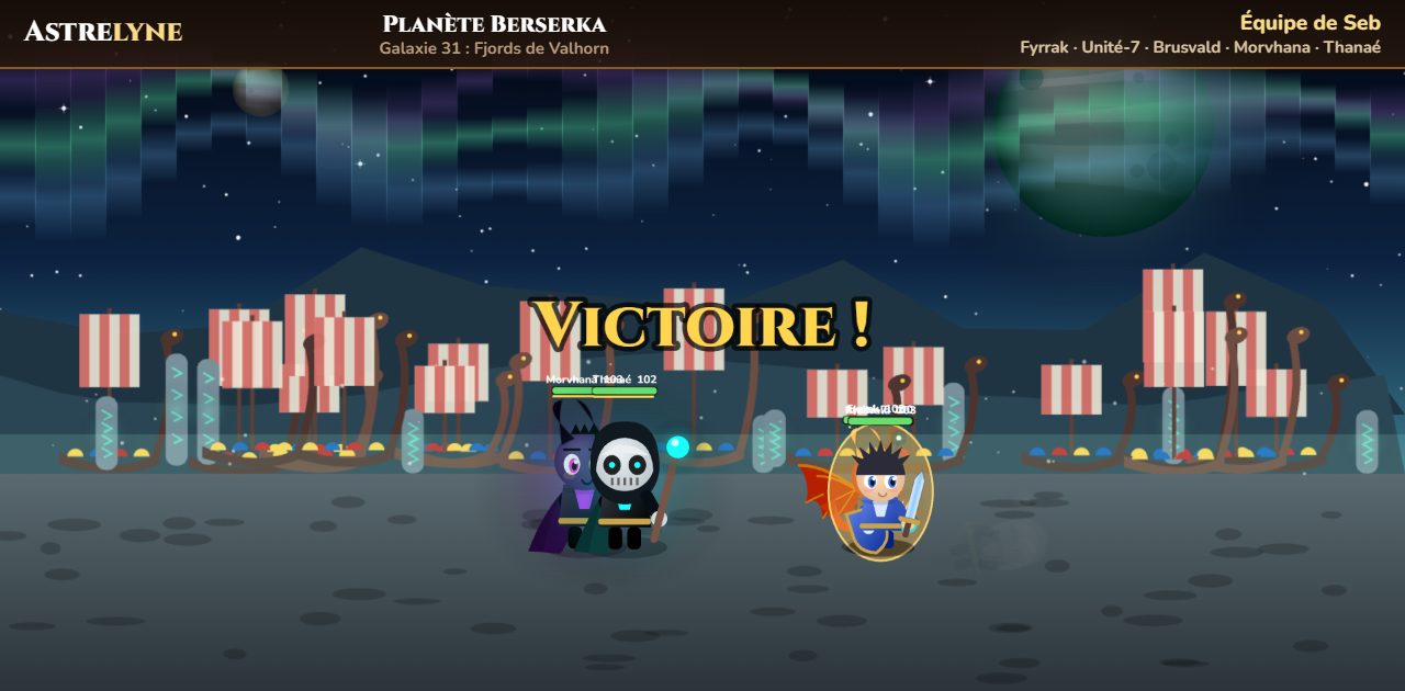 Seb : victoire ★★★ sur la planète Berserka