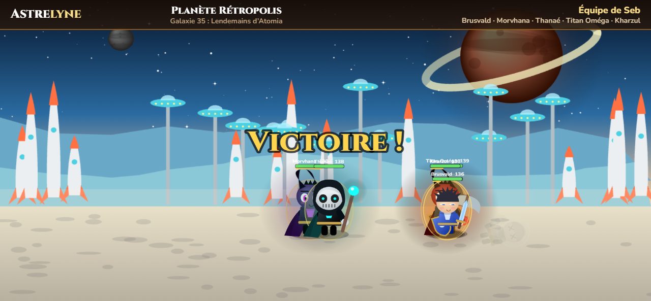 Seb : victoire ★★★ sur la planète Rétropolis