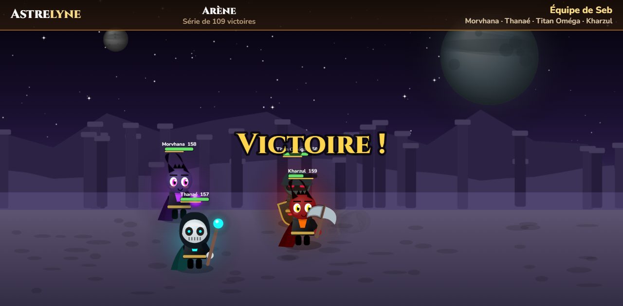 Seb: ★★★ victory in the arena