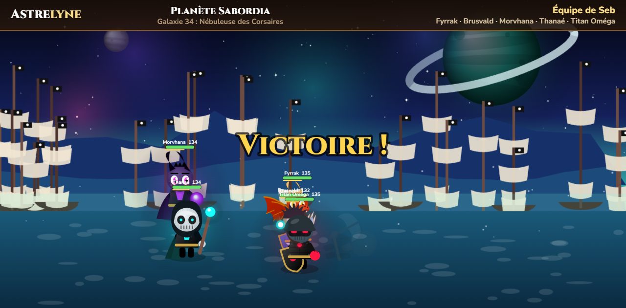 Seb : victoire ★★★ sur la planète Sabordia