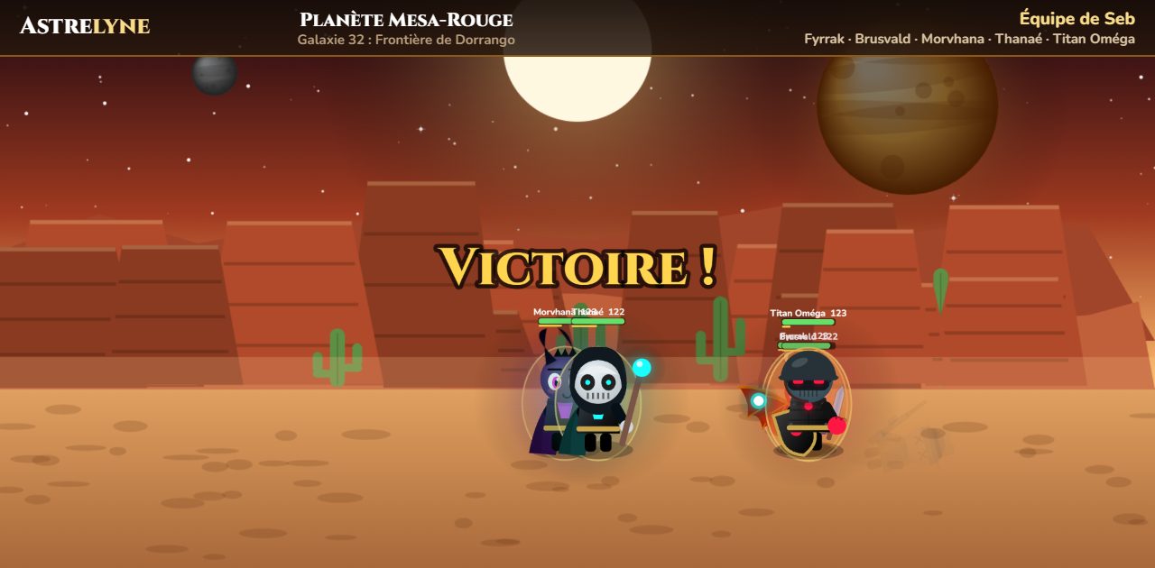 Seb : victoire ★★★ sur la planète Mesa-Rouge
