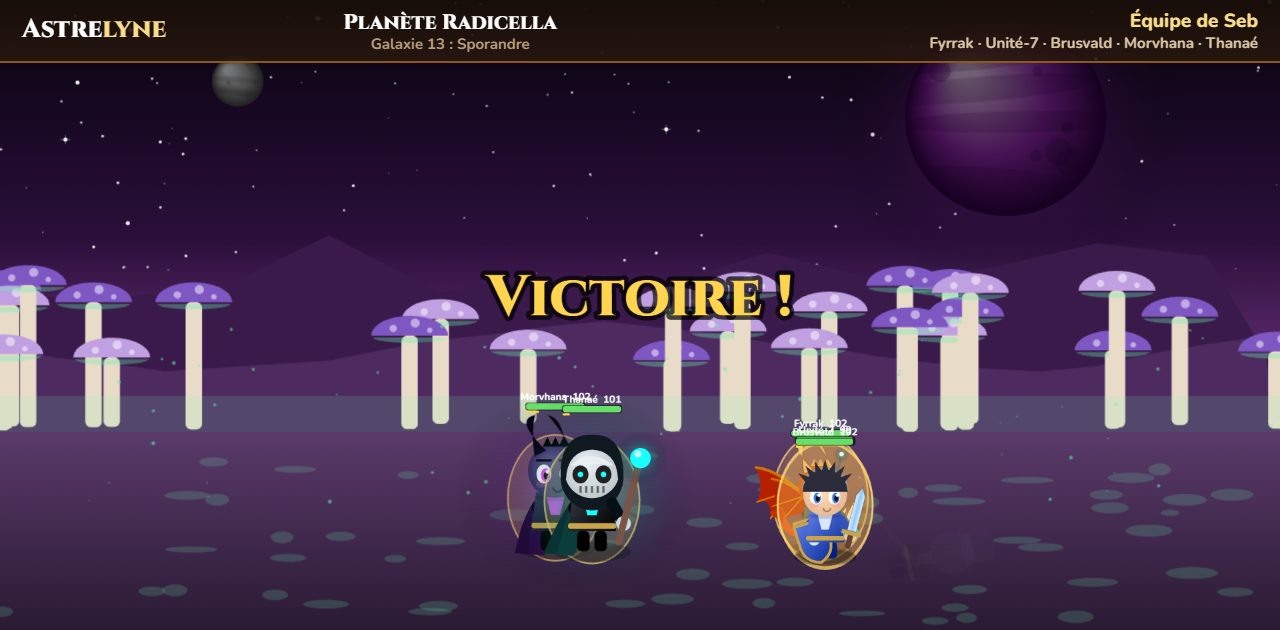 Seb : victoire ★★★ sur la planète Radicella