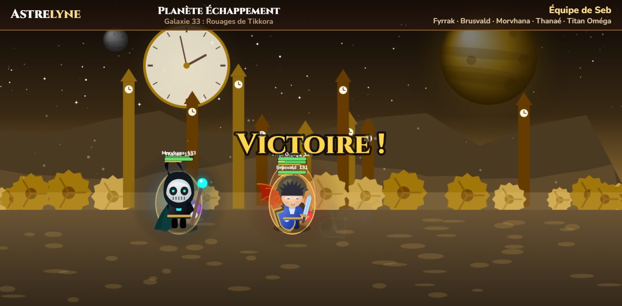 Seb : victoire ★★★ sur la planète Échappement