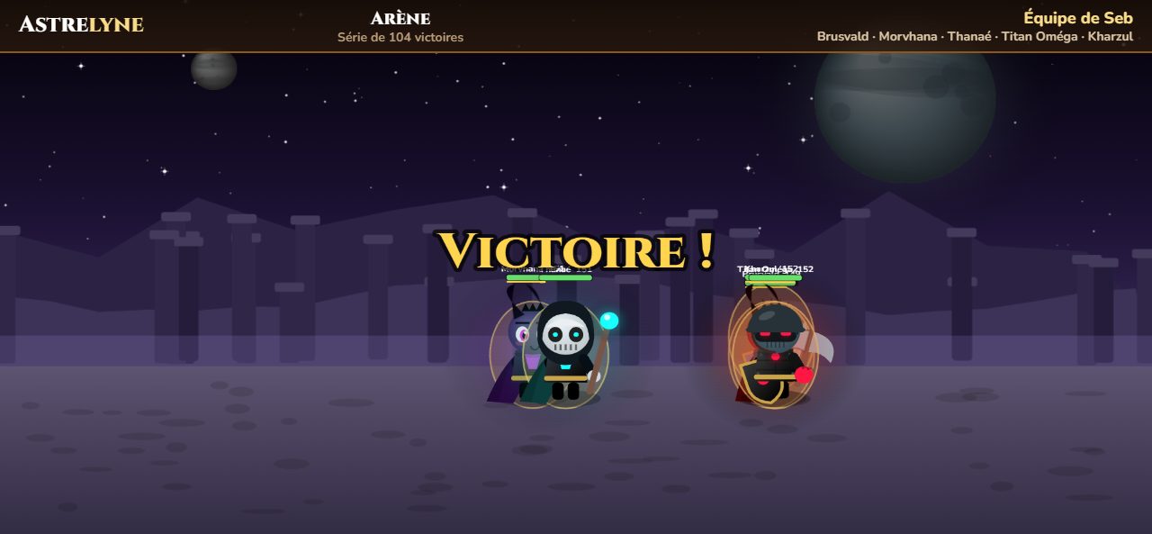 Seb : victoire ★★★ dans l’arène