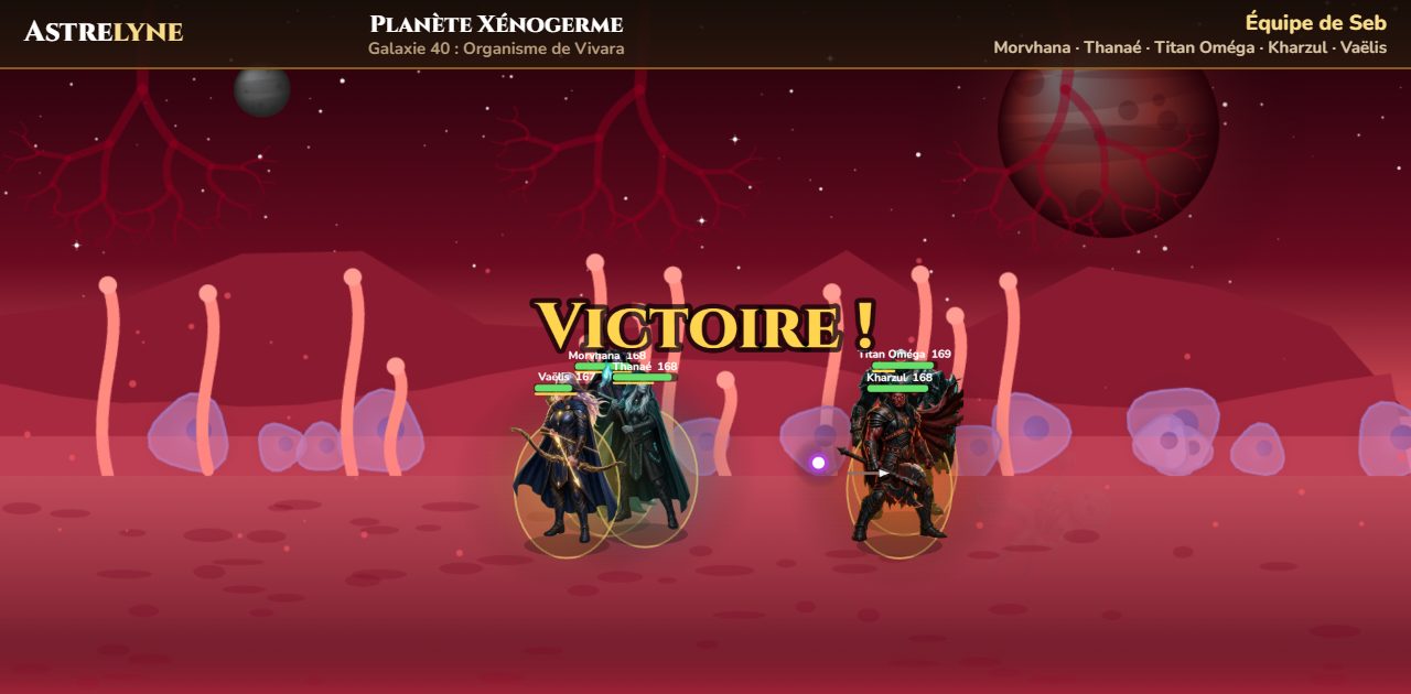 Seb : victoire ★★★ sur la planète Xénogerme
