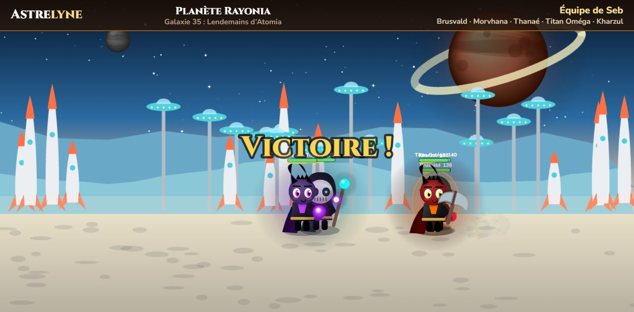 Seb : victoire ★★★ sur la planète Rayonia