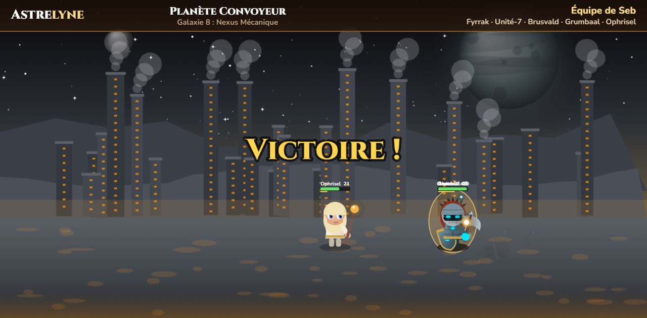 Seb : victoire ★★ sur la planète Convoyeur
