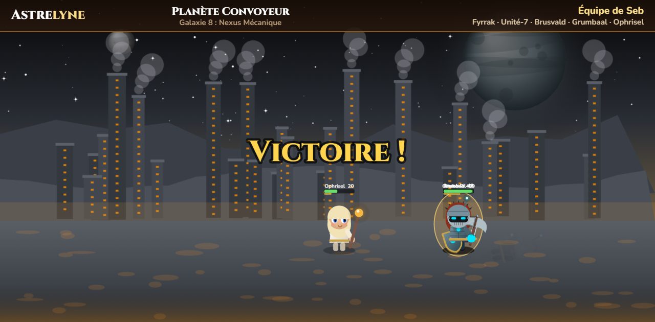 Seb : victoire ★★ sur la planète Convoyeur