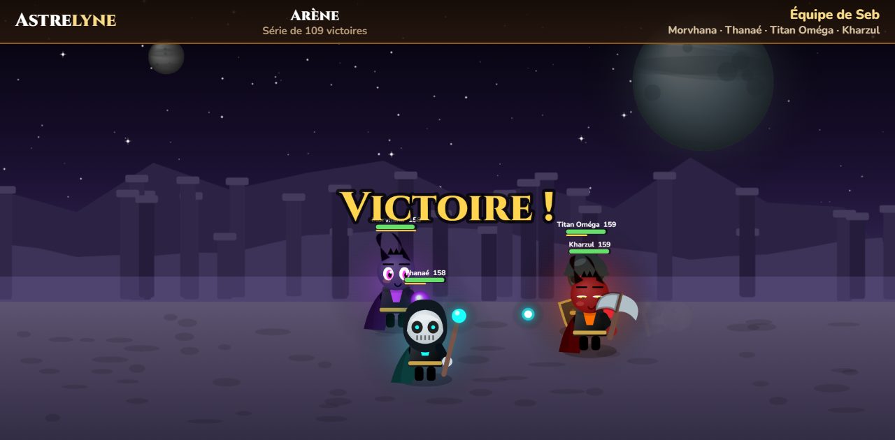 Seb: ★★★ victory in the arena
