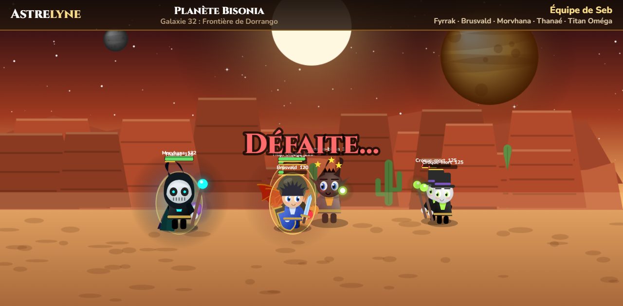 Seb : défaite sur la planète Bisonia