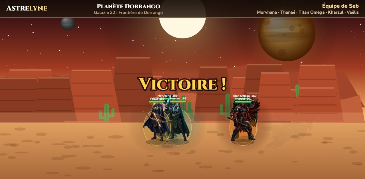 Seb：在星球 Dorrango 取得 ★★★ 胜利