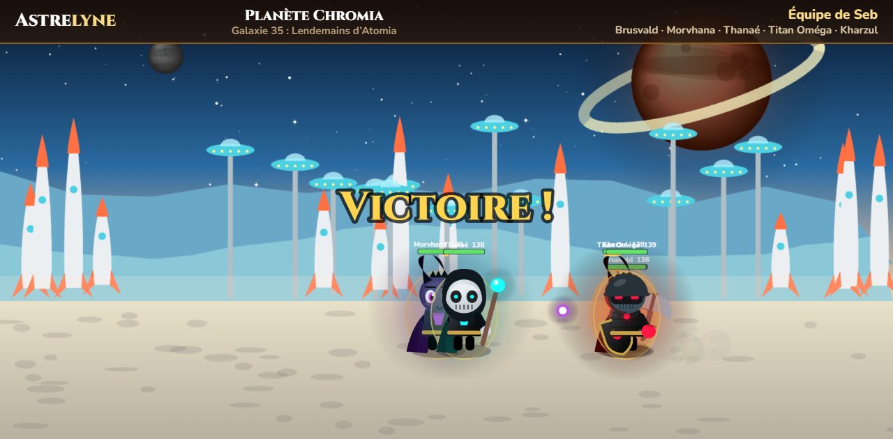 Seb : victoire ★★★ sur la planète Chromia