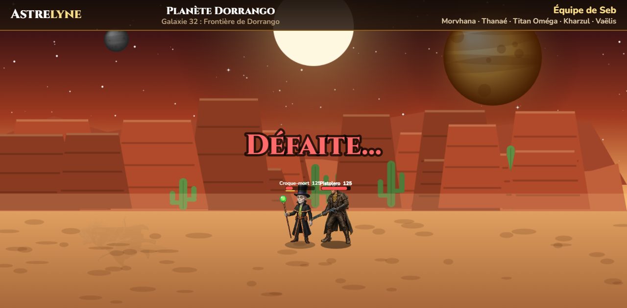 Seb: defeat on planet Dorrango
