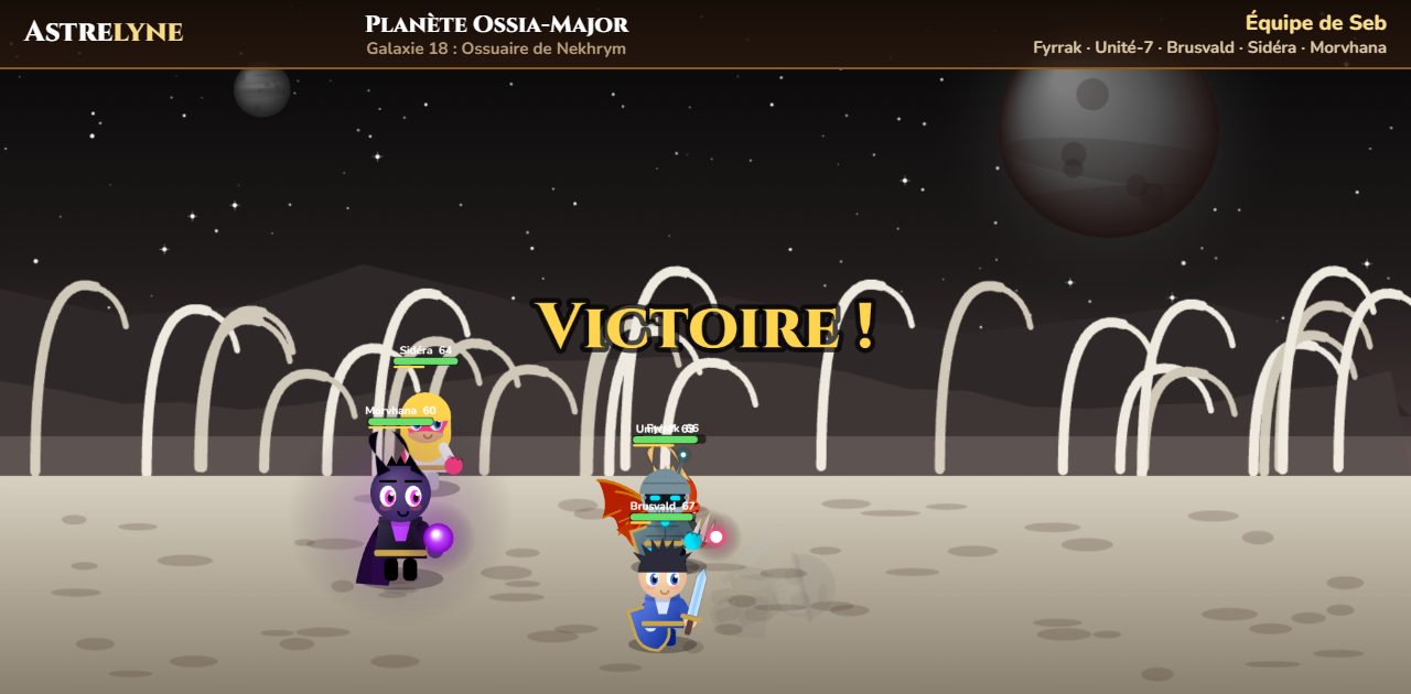 Seb : victoire ★★★ sur la planète Ossia-Major