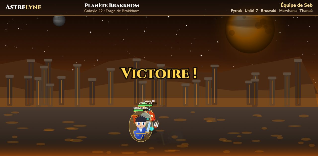 Seb : victoire ★ sur la planète Brakkhom