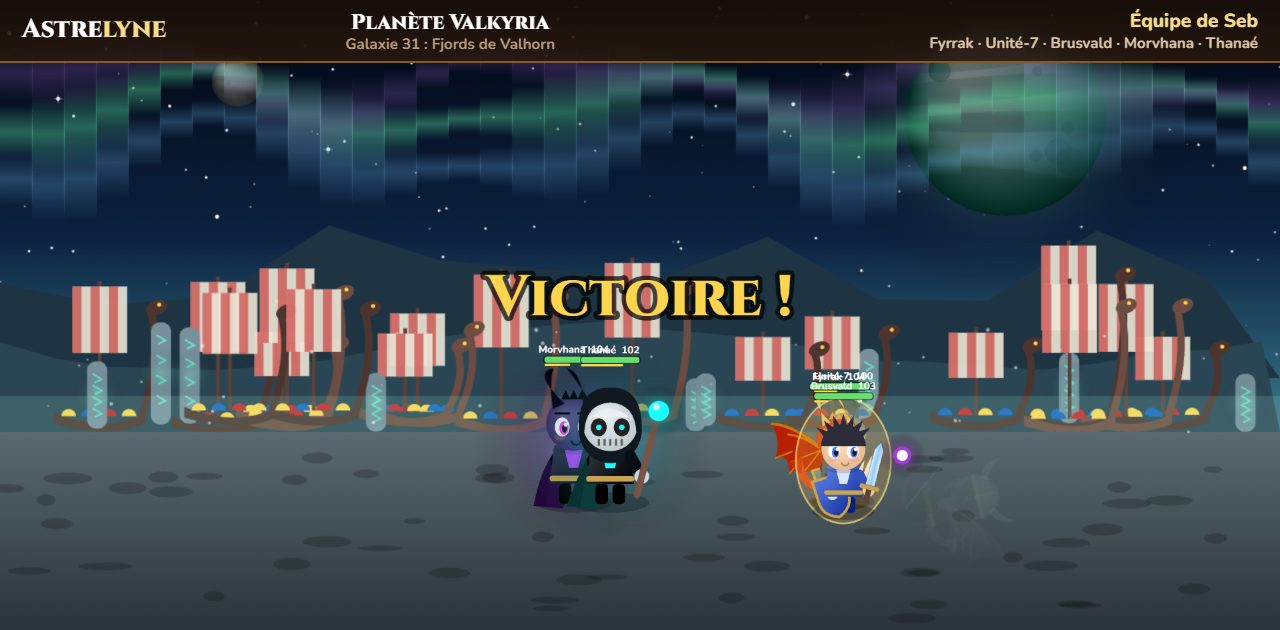 Seb : victoire ★★★ sur la planète Valkyria