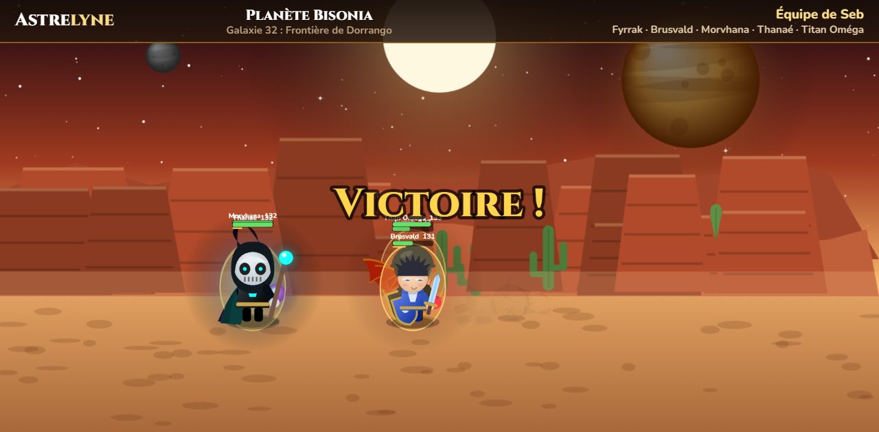 Seb : victoire ★★★ sur la planète Bisonia