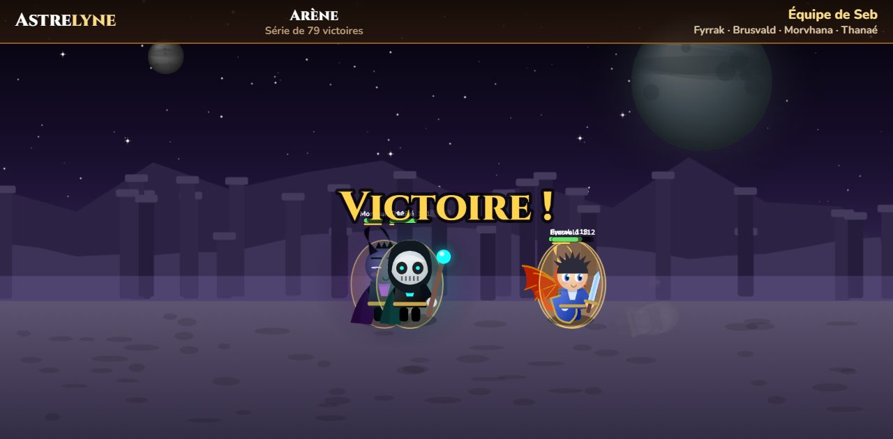 Seb : victoire ★★★ dans l’arène