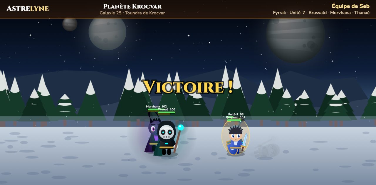 Seb : victoire ★★ sur la planète Krocvar